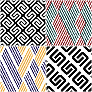 4 different vector patterns in the same package_u 스톡 일러스트