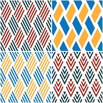 4 different vector patterns in the same package_a Stock Illustration