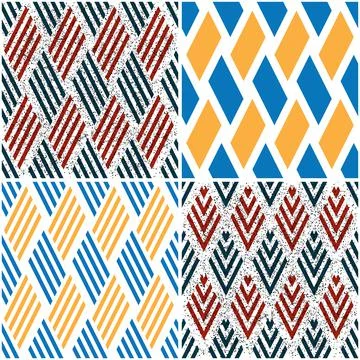 4 different vector patterns in the same package_c イラスト素材