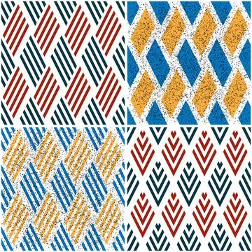 4 different vector patterns in the same package_d Stock Illustration