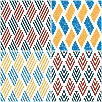 4 different vector patterns in the same package_e Stockillustratie