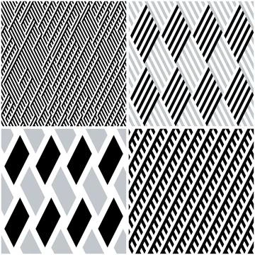 4 different vector patterns in the same package_f Stock Illustration