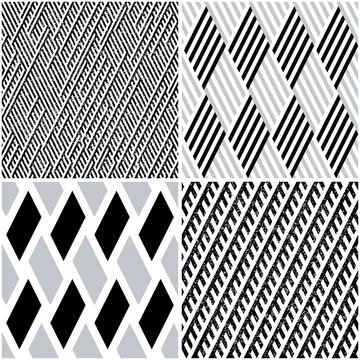 4 different vector patterns in the same package_g イラスト素材