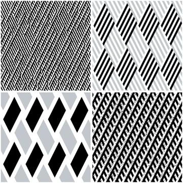 4 different vector patterns in the same package_h Stock Illustration