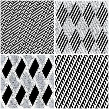 4 different vector patterns in the same package_i Stock Illustration