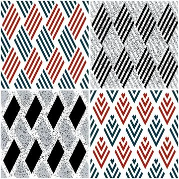 4 different vector patterns in the same package_n イラスト素材