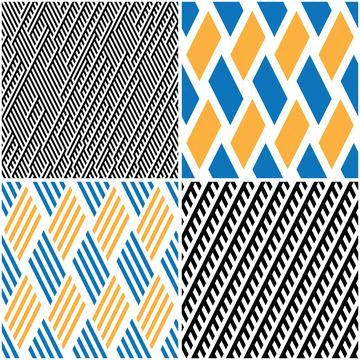 4 different vector patterns in the same package_p Stockillustratie