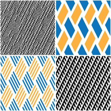 4 different vector patterns in the same package_s Stockillustratie
