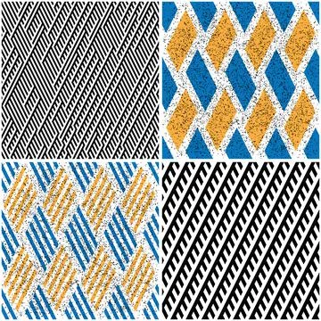 4 different vector patterns in the same package_t 스톡 일러스트