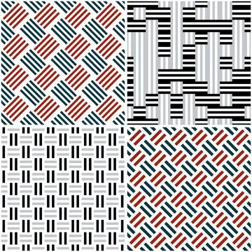 4 different vector patterns in the same package_k 스톡 일러스트