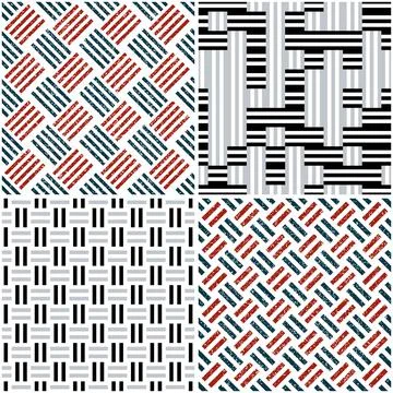 4 different vector patterns in the same package_l Stock Illustration