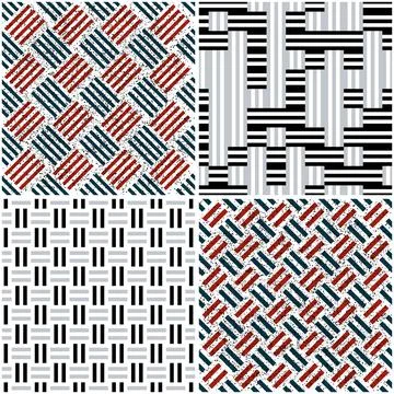 4 different vector patterns in the same package_m Stock Illustration