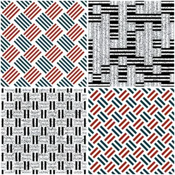 4 different vector patterns in the same package_n Stock Illustration