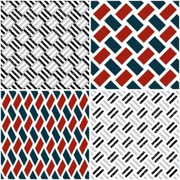 4 different vector patterns in the same package_r Stockillustratie