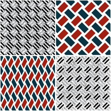 4 different vector patterns in the same package_s Stockillustratie