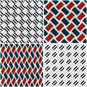 4 different vector patterns in the same package_t Stockillustratie