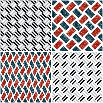 4 different vector patterns in the same package_u 스톡 일러스트