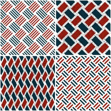 4 different vector patterns in the same package_d Stock Illustration