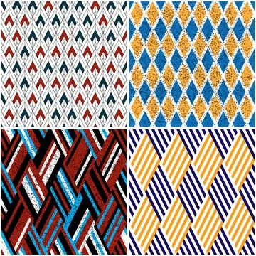 4 different vector patterns in the same package_d 스톡 일러스트