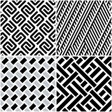 4 different vector patterns in the same package_f イラスト素材