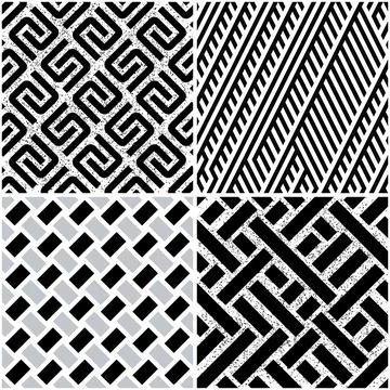 4 different vector patterns in the same package_h Stock Illustration