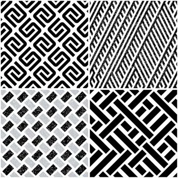 4 different vector patterns in the same package_j 스톡 일러스트