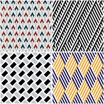 4 different vector patterns in the same package_k Stockillustratie