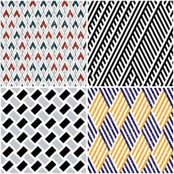 4 different vector patterns in the same package_l Stock Illustration