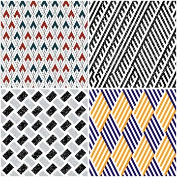 4 different vector patterns in the same package_o Stock Illustration