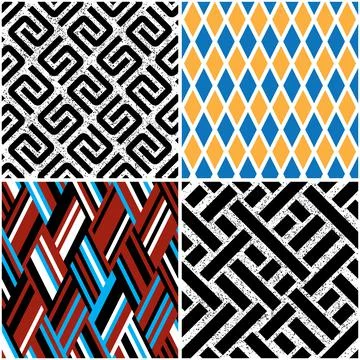 4 different vector patterns in the same package_s 스톡 일러스트