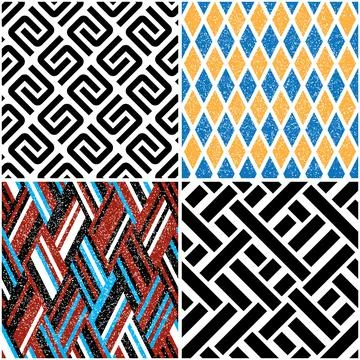 4 different vector patterns in the same package_u Stock Illustration