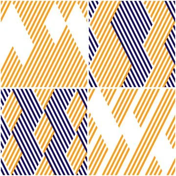 4 different vector patterns in the same package_a Stockillustratie