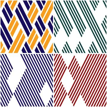 4 different vector patterns in the same package_d Stockillustratie