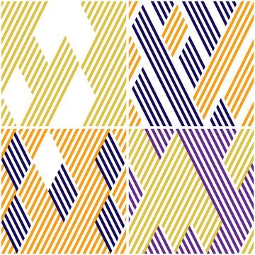 4 different vector patterns in the same package_e 스톡 일러스트