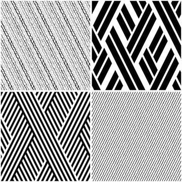 4 different vector patterns in the same package_h Stockillustratie