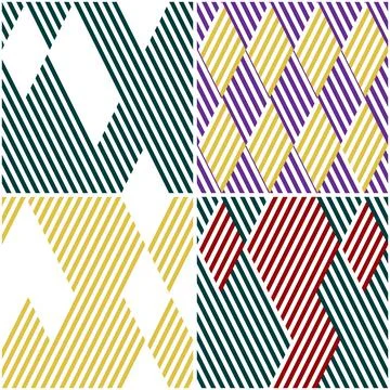 4 different vector patterns in the same package_a Stockillustratie