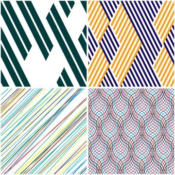 4 different vector patterns in the same package_c Stock Illustration