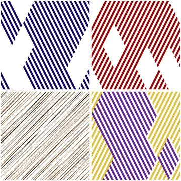 4 different vector patterns in the same package_b Stock Illustration