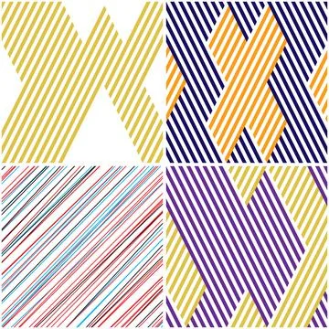 4 different vector patterns in the same package_a イラスト素材