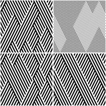 4 different vector patterns in the same package_f Stock Illustration