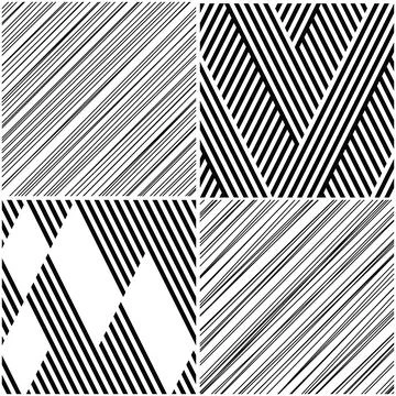 4 different vector patterns in the same package_h 스톡 일러스트