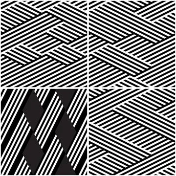 4 different vector patterns in the same package_f Stockillustratie