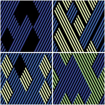4 different vector patterns in the same package_e Stockillustratie