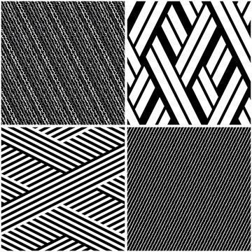 4 different vector patterns in the same package_h Stockillustratie