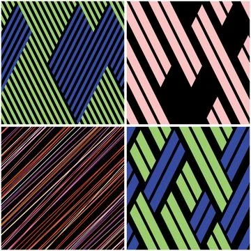 4 different vector patterns in the same package_e Stock Illustration