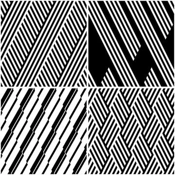 4 different vector patterns in the same package_f Stock Illustration