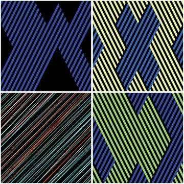 4 different vector patterns in the same package_a 스톡 일러스트