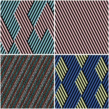 4 different vector patterns in the same package_d Stock Illustration