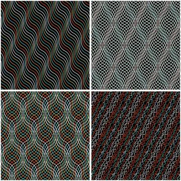 4 different vector patterns in the same package_c Stockillustratie