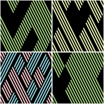 4 different vector patterns in the same package_e Stock Illustration